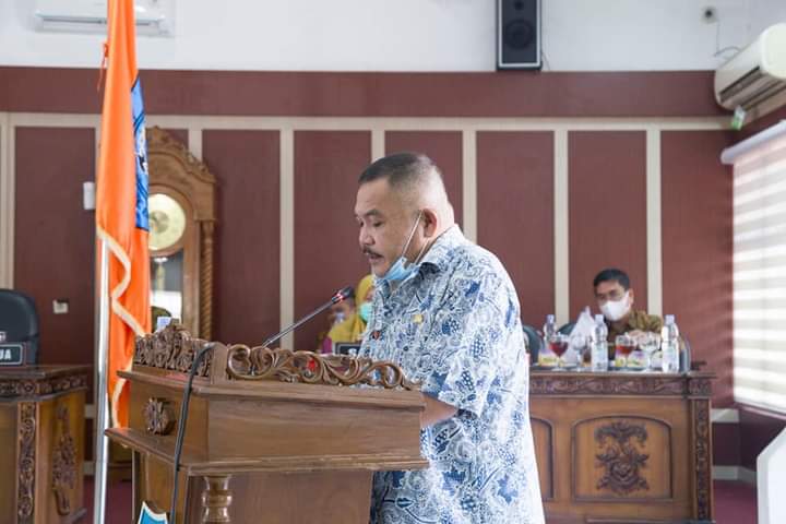 Mewakili Bupati, Sekdakab Labuhanbatu Hadiri Rapat Paripurna di Gedung DPRD Labuhanbatu