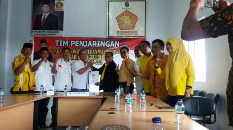 HM Wardan Daftar Ke Gerindra, Optimis Maju Pilkada Inhil 2018