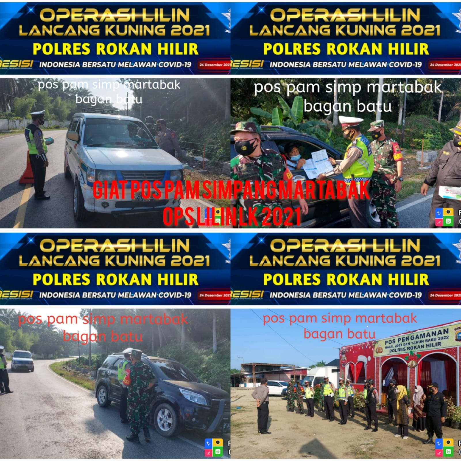 Ops Lilin Lancang Kuning-2021 Polres Rohil Sekat di Tiga Posko, Patroli dan Pengamanan Nataru