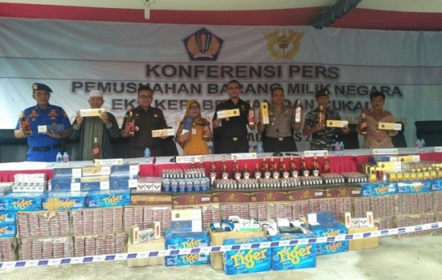 Pemusnahan Barang Bukti Bea Cukai Bengkalis