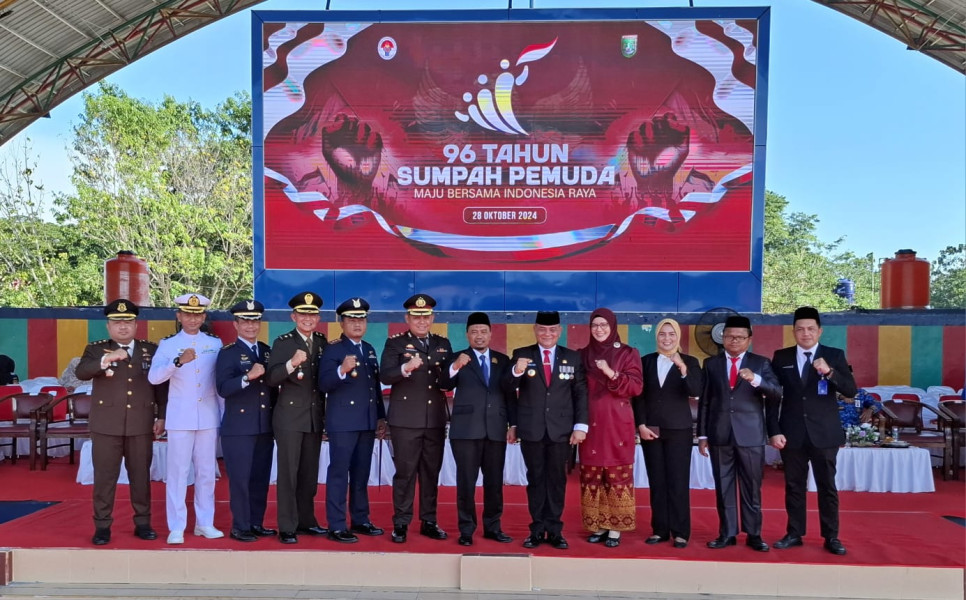 Kasdim Mayor Arh Catur Sopan Permana Hadiri Upacara Peringatan Sumpah Pemuda di Bukit Gelanggang