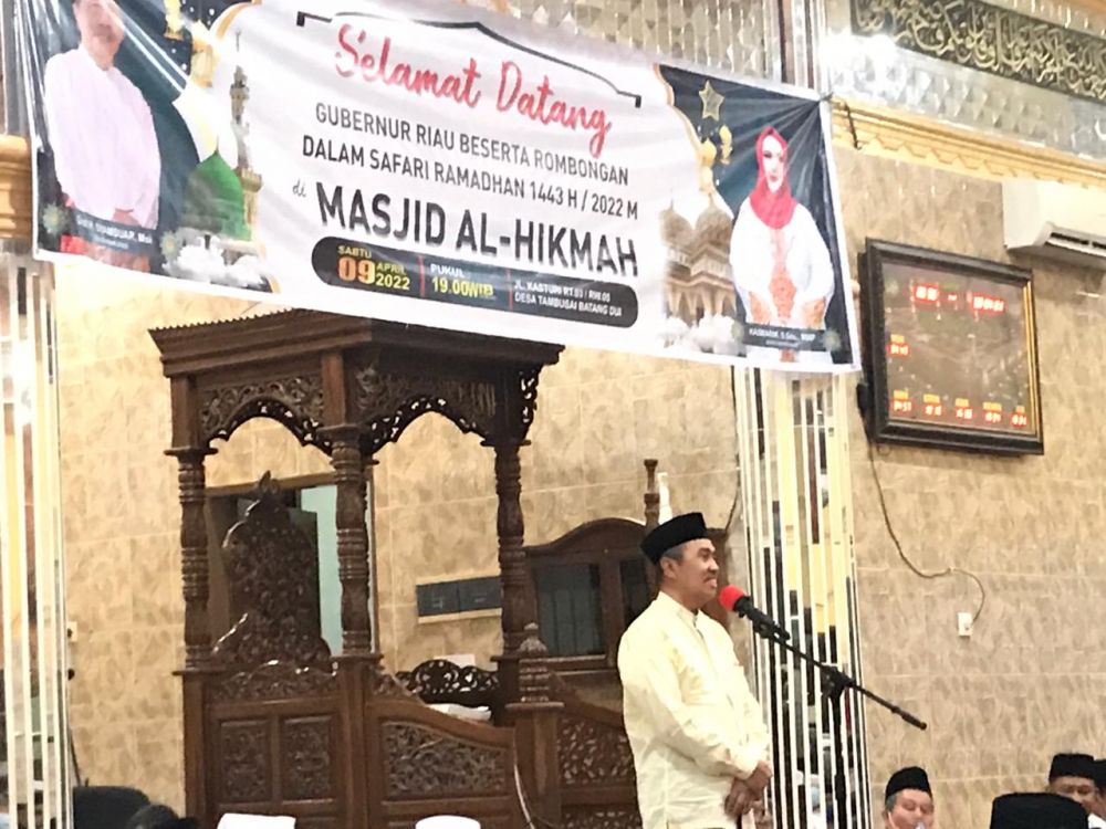 Safari Ramadhan di Bathin Solapan, Gubri Berpesan Jangan Lupakan Sejarah Riau