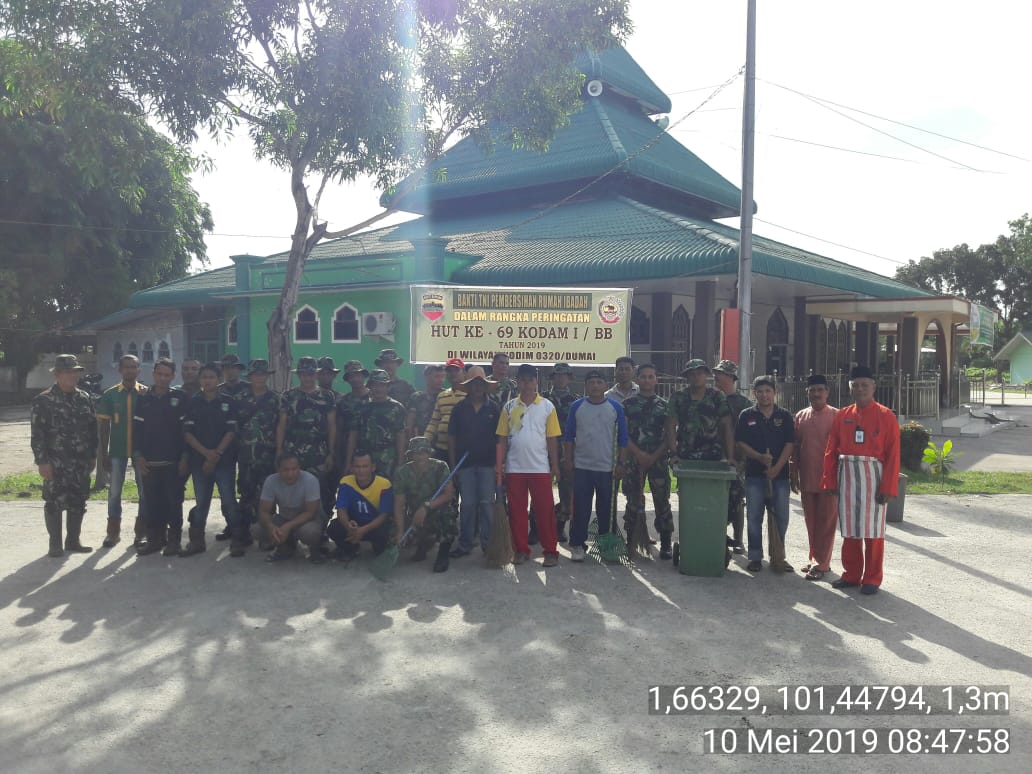 Sempena HUT Kodam I/BB ke 69, Kodim 0320/Dumai Gelar Karya Bakti