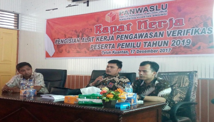 Panwaslu se Kuansing Siap Mengawasi Verifikasi Faktual Parpol