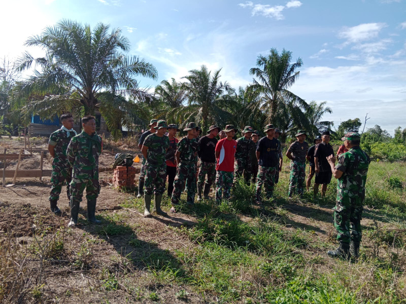 TMMD ke 117, Pawas Kapten Inf Syuar Hendri Berikan Arahan ke Satgas