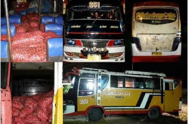 Bawa Bawang Merah Ilegal Dua Angkutan Umum Terjaring Razia di Dumai