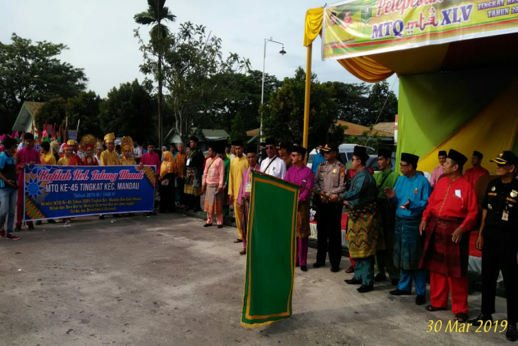 Pawai Ta'aruf MTQ Ke 45 Kecamatan Mandau Di Gelar Meriah