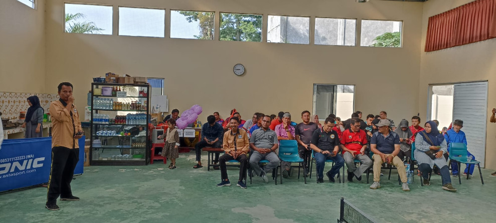 Ketua FJP Buka Turnamen Tenis Meja Antar SMP se-Kota Pekanbaru