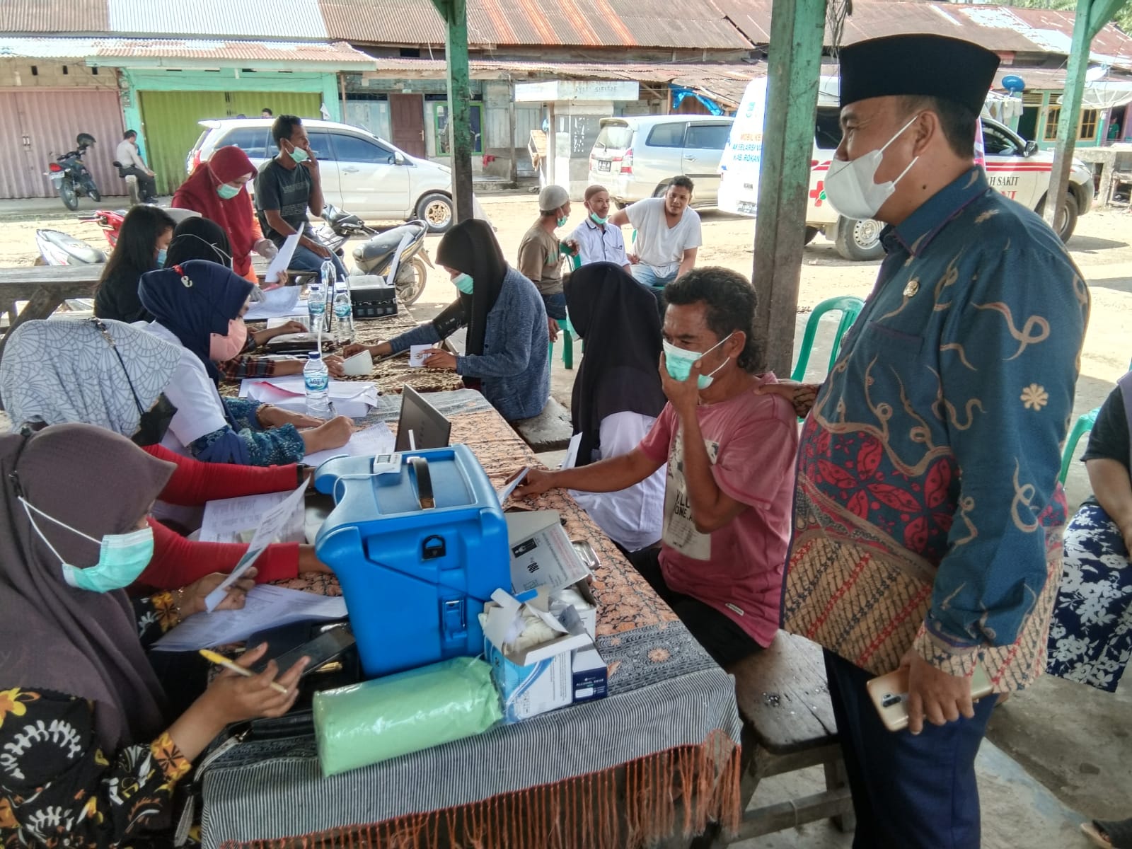 Camat Rambah Gencar Lakukan Vaksinasi, Capaiannya Sudah 45 Persen
