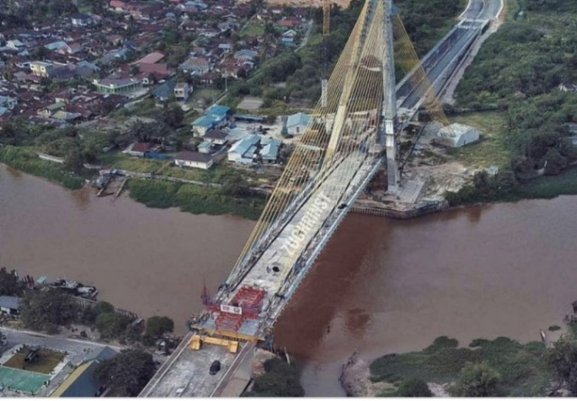 Hari Ini Jembatan Siak IV Dilakukan Uji Beban
