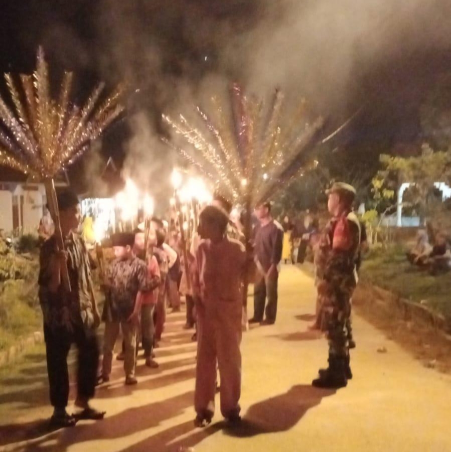 Pengamanan Kegiatan Pawai Keliling Dilaksanakan Oleh Sertu Sareh