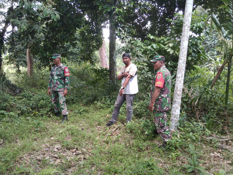 Babinsa Koramil 06/Merbau Sisir Beberapa Wilayah Cegah Karhutla