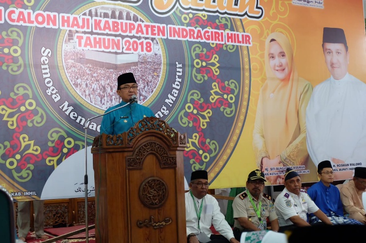 Bupati Inhil Lepas Keberangkatan 445 JCH Kloter 3 Embarkasi Batam