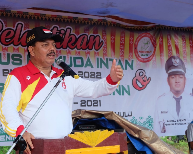 Sekda Inhil Resmikan Turnamen Bola volly Desa Sungai Intan