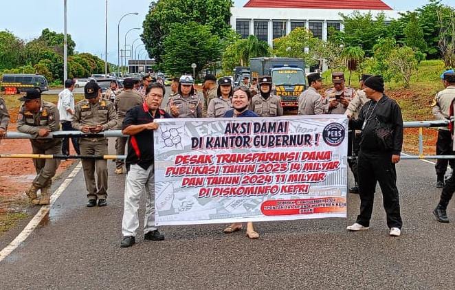 Gelar Aksi Damai, Puluhan Wartawan Desak Copot Kadisminfotik Kepri dan Transparansi Anggaran Publikasi