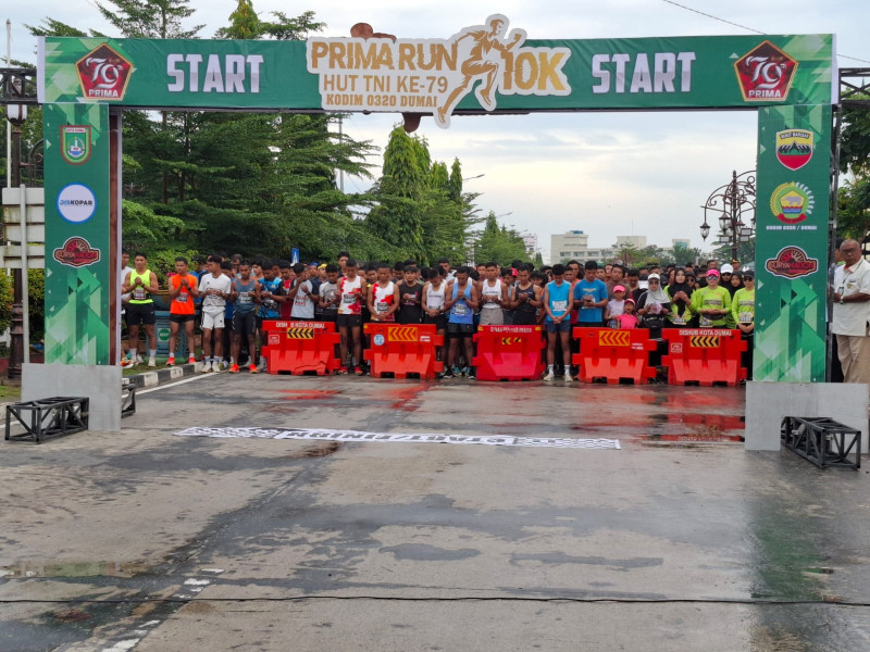 Ribuan Masyarakat Dumai Meriahkan Prima Run 10K Sempena HUT TNI ke-79