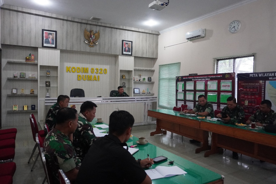 Rapat Persiapan Kunjungan Danrem 031/WB ke Bandar Bakau