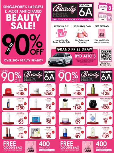 Singapore’s Biggest Beauty Sale Returns with $1 Deals, Rolex Prizes, and a BYD Electric Car Giveaway