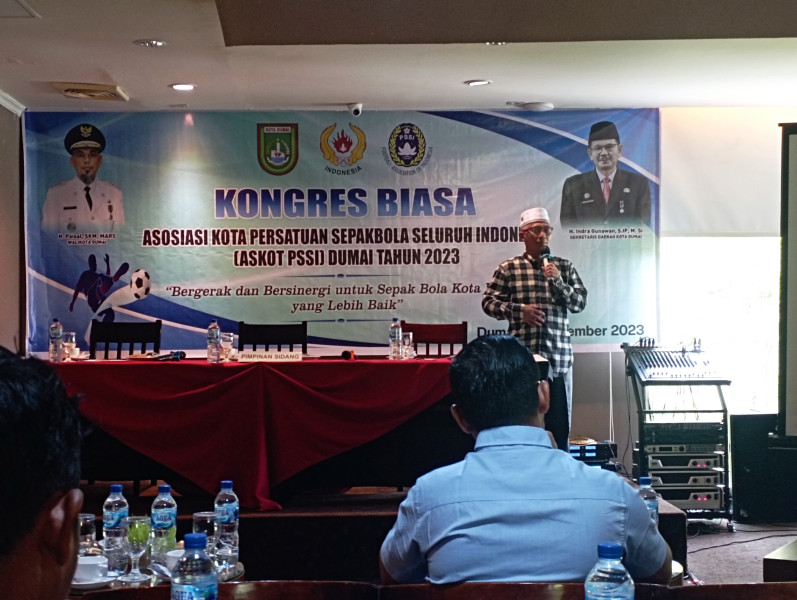 Kongres Biasa Askot PSSI Dumai, Walikota Siap Dukung Perkembangan Sepakbola