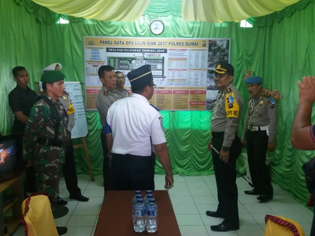 Tinjau Pos Operasi Lilin, Ini Pesan Kapolres Dumai