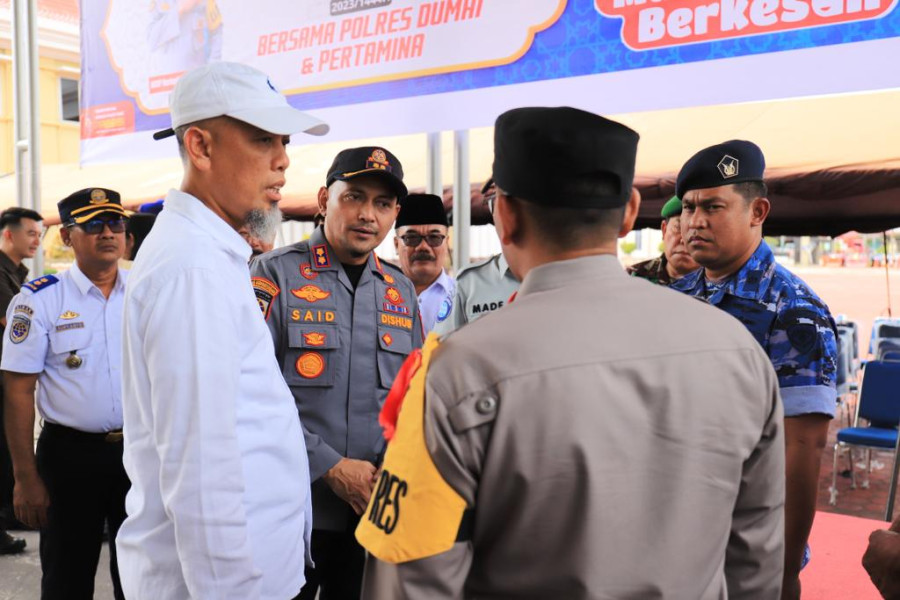 Kadishub Dumai Hadiri Pelepasan ''Mudik Asik'' di Mapolres Dumai