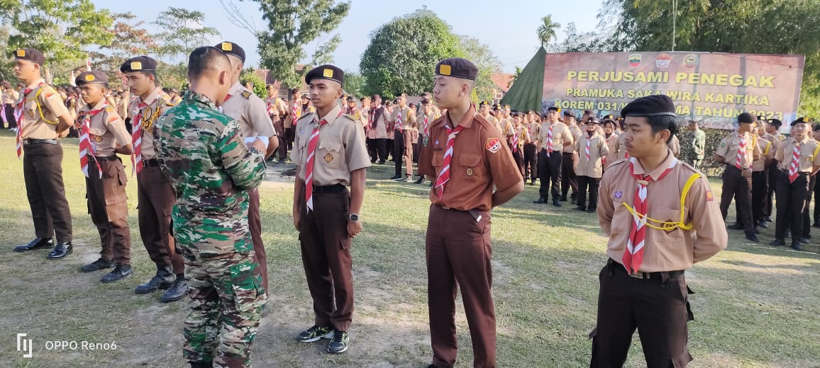 Dilepas Oleh Dandim, Pramuka Saka Wira Kartika Kodim 0320/Dumai Sukses Ikuti Perjusami