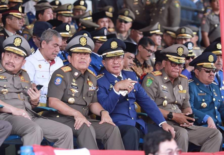 Puncak Peringatan HUT Damkar Ke-100 dan Satpol PP Ke-69, Bupati Inhil Berpesan Junjung Tinggi Pancas