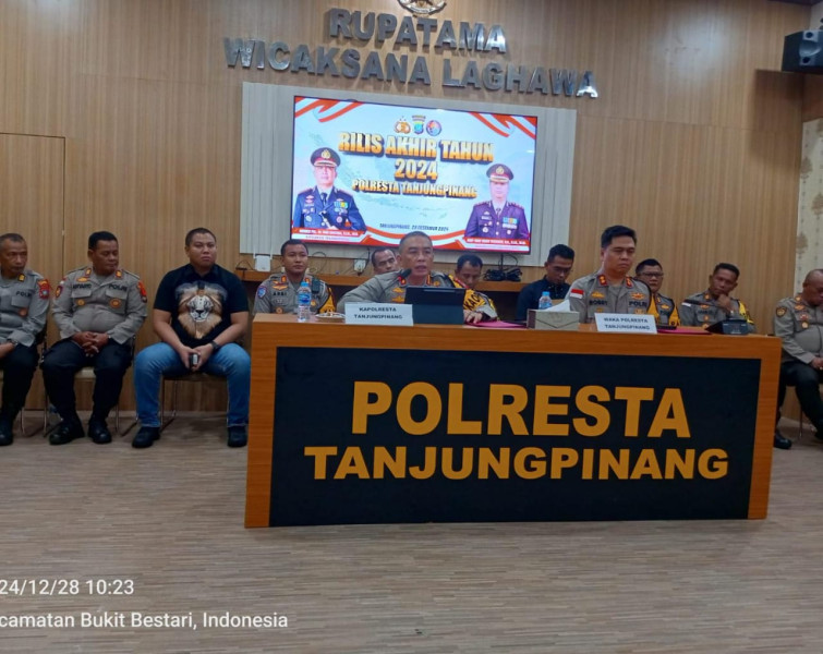 Polresta Tanjungpinang Konferensi Pers Akhir Tahun 2024