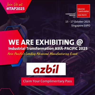 Azbil to Present Data-Driven Solutions at Industrial Transformation ASIA-PACIFIC (ITAP) 2025