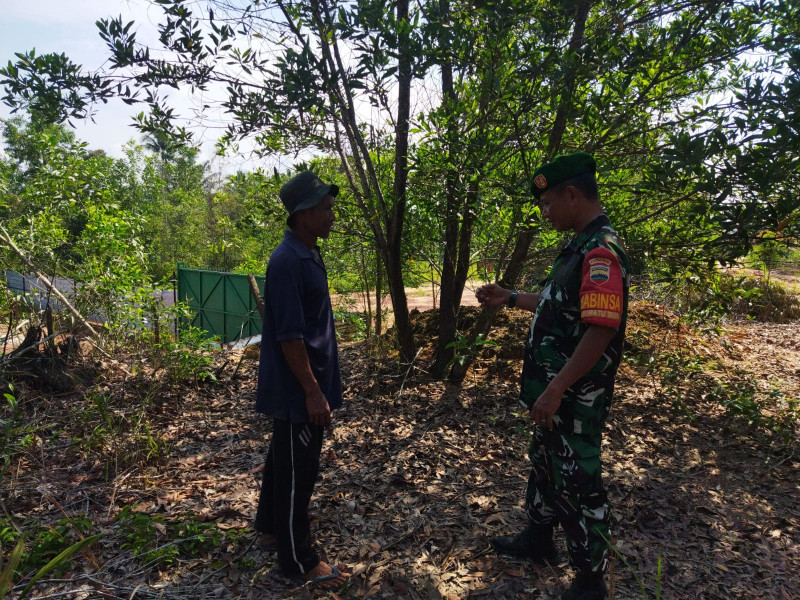 Sertu Abu Kosim Turun dan Monitoring Wilayah Cegah Karhutla