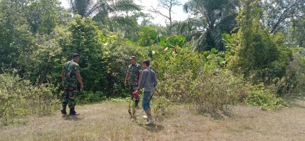 Himbauan Babinsa Koramil 06 Merbau Terkait Pencegahan Karhutla