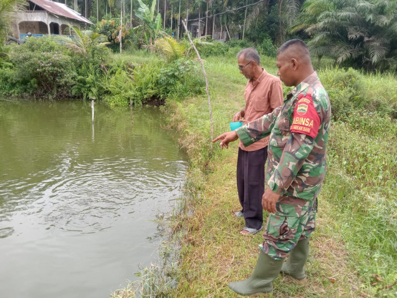 Serka Suandi Dampingi Peternak Ikan Nila di Wilayah Binaannya