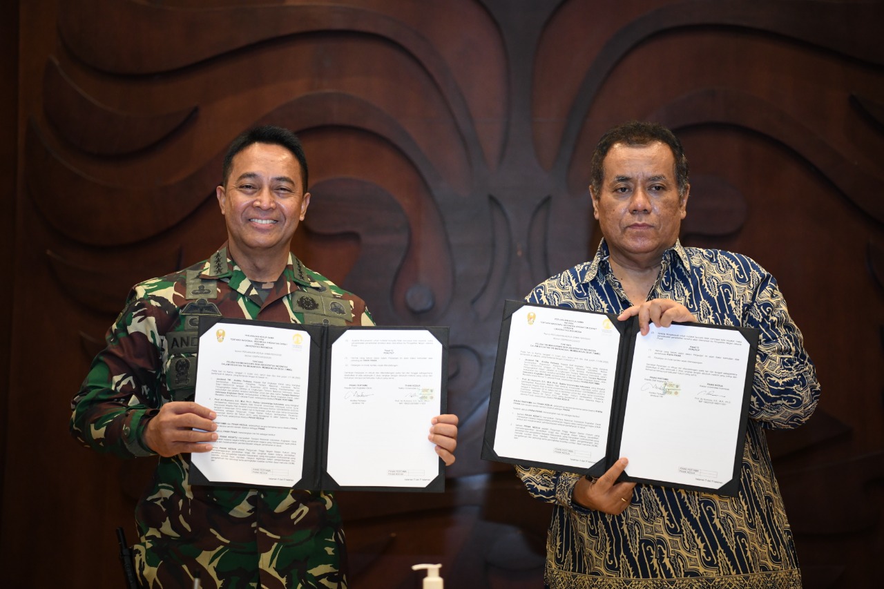Kepala Staf Angkatan Darat dan Rektor Universitas Indonesia Tanda Tangani Perjanjian Kerjasama