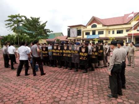Polres Bengkalis Gelar Simulasi Pengamanan Pilgubri