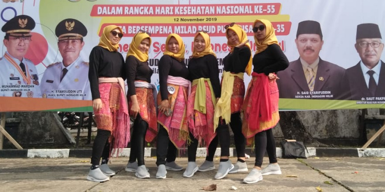 Bidan-bidan Cantik Puskesmas Pelangiran Turut Ramaikan Lomba Handy Hygiene Dance