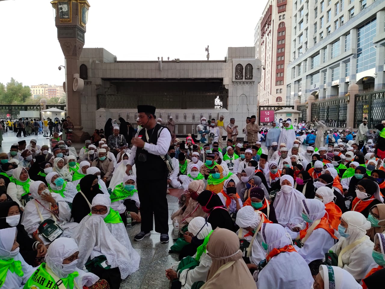 Jemaah Haji Kabupaten Pelalawan Tiba di Mesjid Bir Ali Langsung Miqat dan Mengenakan Ihram Untuk Umr