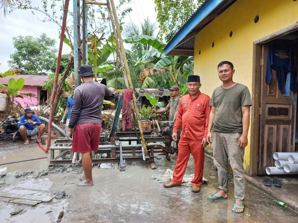 Pemdes Teluk Lecah Terima Bantuan Penyaluran Air Bersih dari Pemkab Bengkalis