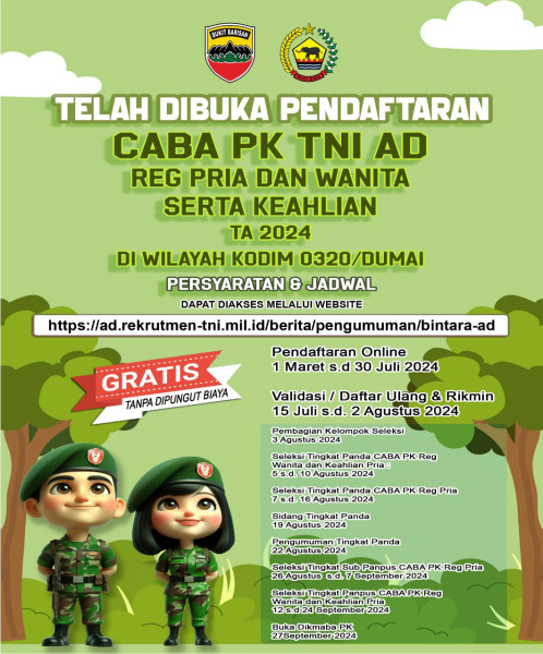 Dandim Dumai Ajak Putra-Putri Terbaik Bergabung dengan TNI AD