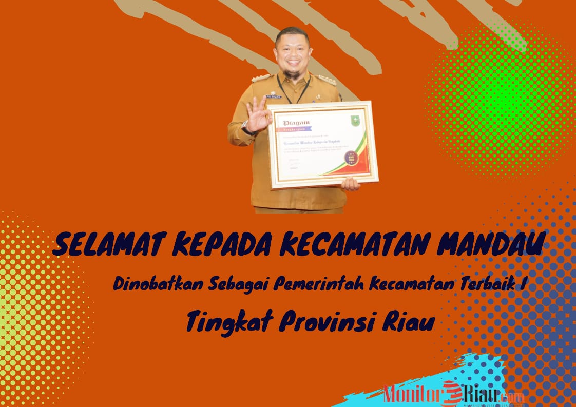 Camat Mandau Terima Penghargaan Terbaik I EEK Tingkat Provinsi Riau