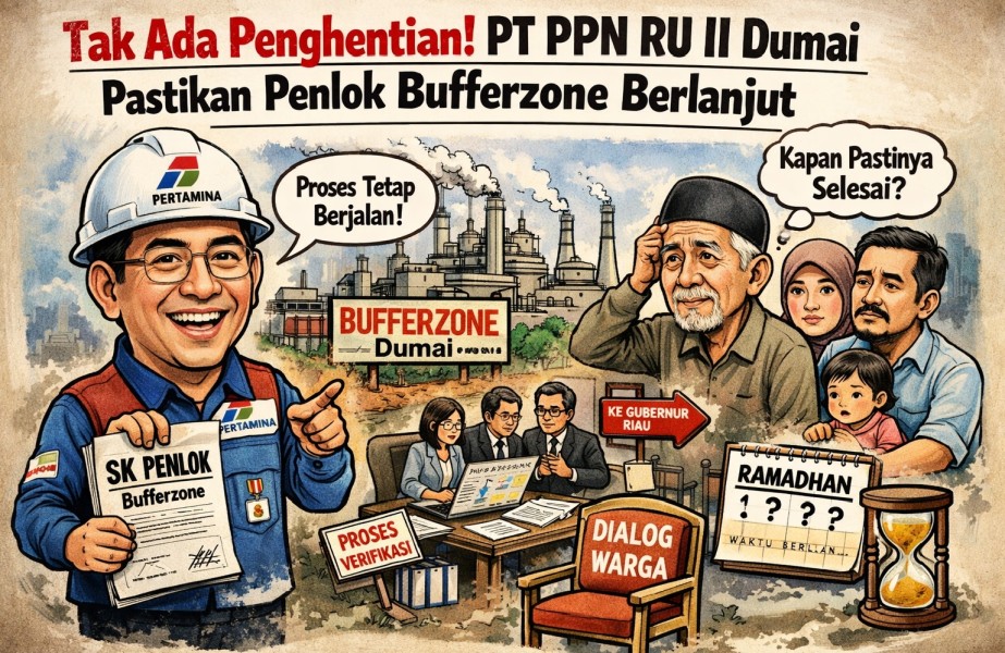Tak Ada Penghentian! PT PPN RU II Dumai Pastikan Penlok Bufferzone Berlanjut