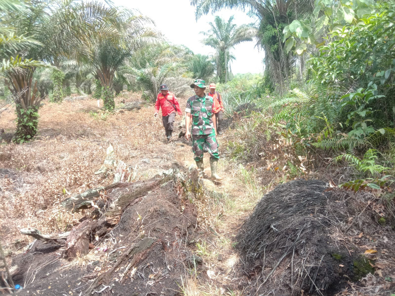 Babinsa Mundam Sertu Ramli Laksanakan Sosialisasi Pencegahan Karhutla