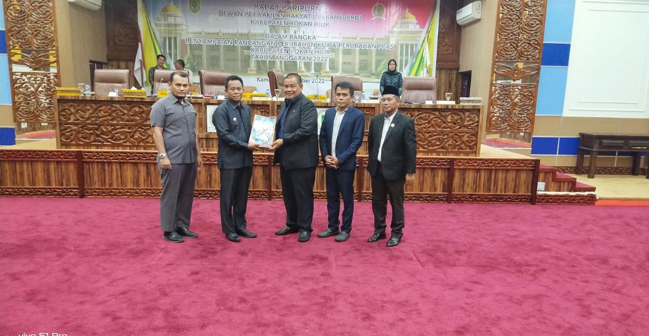DPRD Bersama Pemkab Rohil Gelar Paripurna Penyampaian Perubahan KUA-PPAS APBD 2022