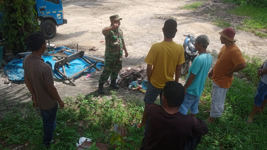 Babinsa Koramil 02/BK Sosialisasikan Cegah Karlahut di Bagan Besar