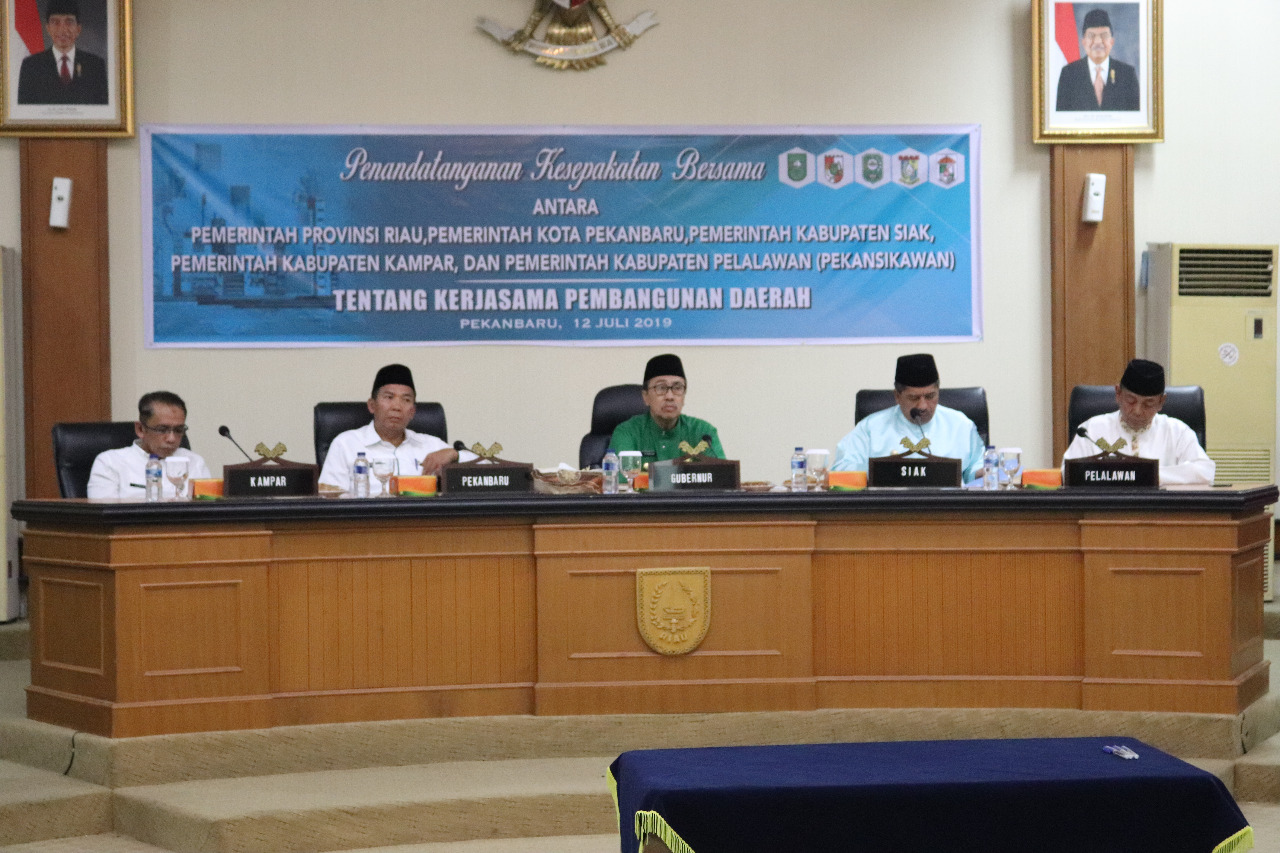 Kesepakatan Kerjasama Pekansikawan di teken Gubernur Riau