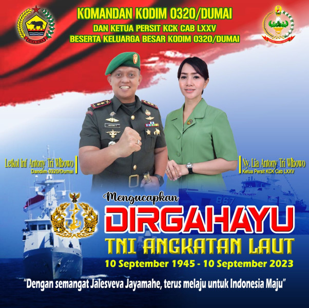 Dandim 0320/Dumai Ucapkan Dirgahayu TNI AL ke 78