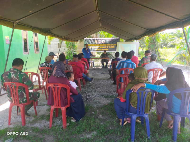 TMMD ke 117, Satgas dan BPBD Berikan Penyuluhan Terkait Pencegahan Karhutla