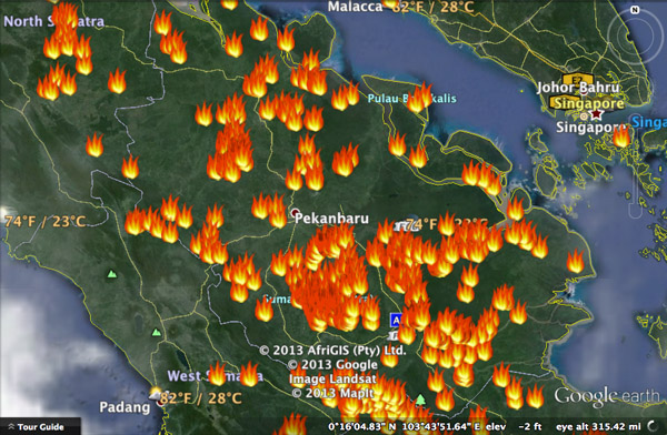 Di Riau Hanya Satu Titik Api Terpantau