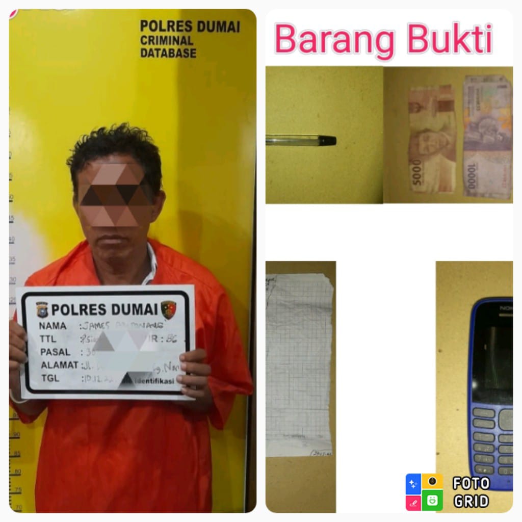 Polres Kota Dumai Berhasil Amankan Pelaku Terduga Tindak Pidana Togel