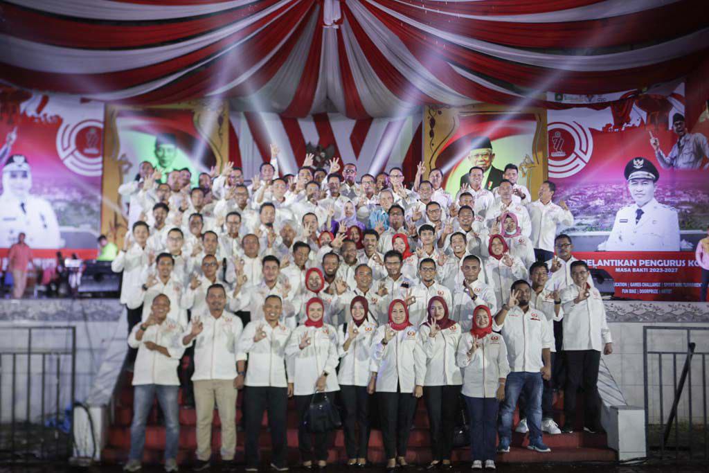 Bupati Bengkalis Kasmarni Hadiri Pelantikan KONI Masa Bakti 2023-2027