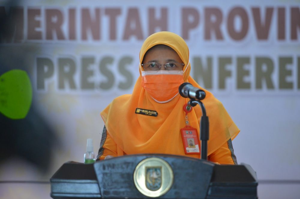 Kepala Dinas Kesehatan Provinsi Riau Mimi Yuliani Nazir Sampaikan Laporan Perkembangan Covid19